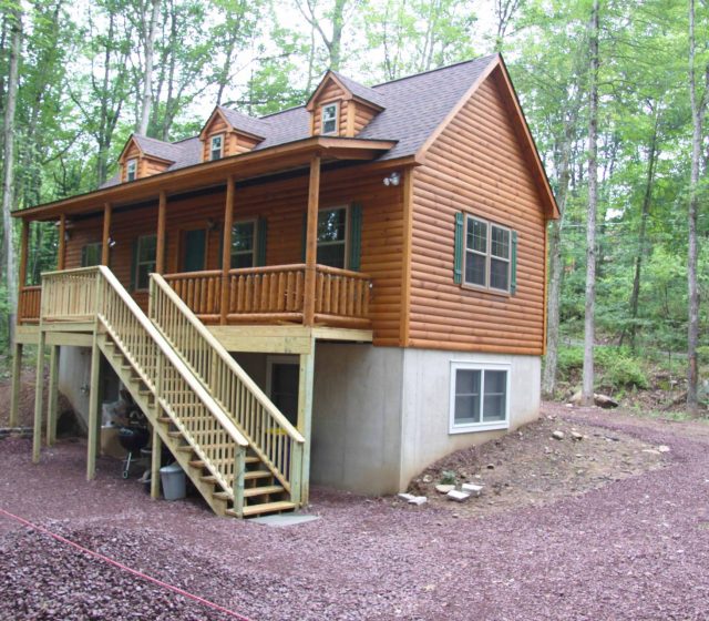 Log Cabin with Basement Built in PA