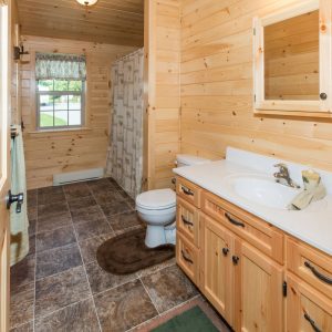 Modular Log Home Master Bathroom Layout